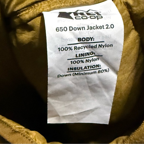 REI Co-Op 650 Down Jacket 2.0 Women's Medium Puffer Lightweight Zip Up Coat - Picture 4 of 6